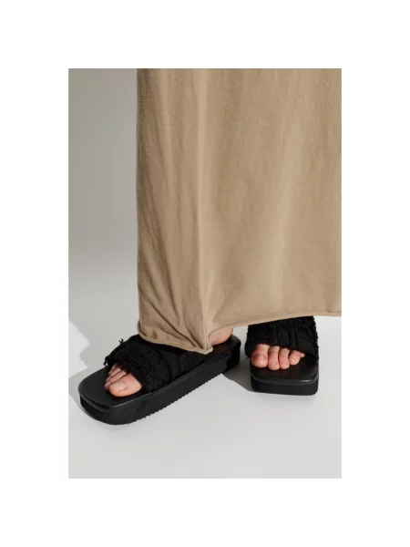 Klapki Rick Owens na platformie czarne