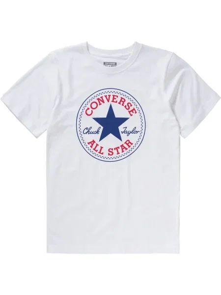CONVERSE Tricou albastru / roșu alb