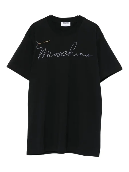 Tricou Moschino cu broderie negru