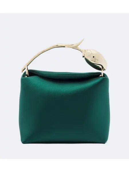 Top Erdem din satin verde