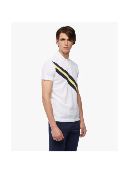 Koszulka polo Brooks Brothers w paski biała
