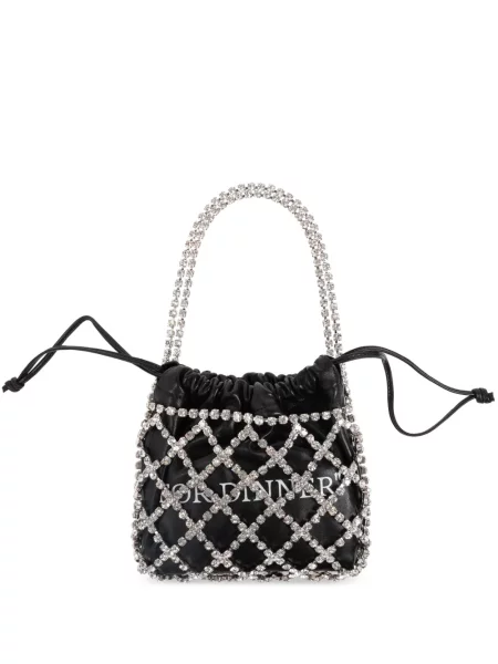 Geanta de piele Off-white din piele de cristal alb