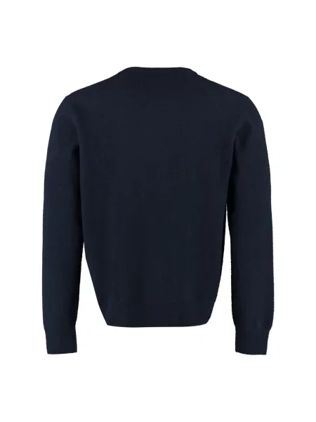 Sweter The (alphabet) wełniany niebieski