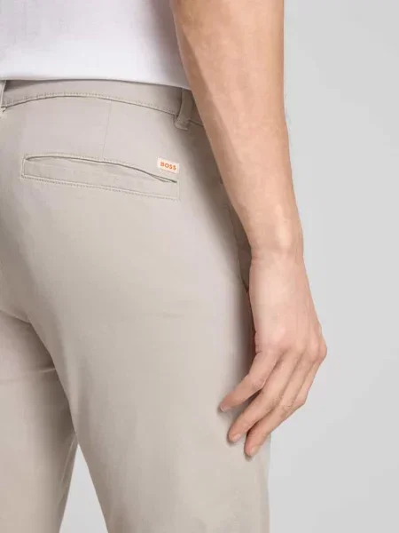 Chinos o kroju slim fit z mieszanki bawełny Boss Orange
