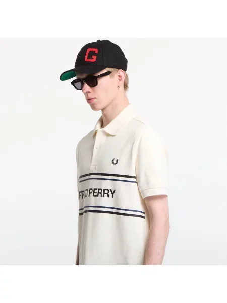 Тениска Fred Perry Fred Perry Graphic Polo Shirt Ecru M