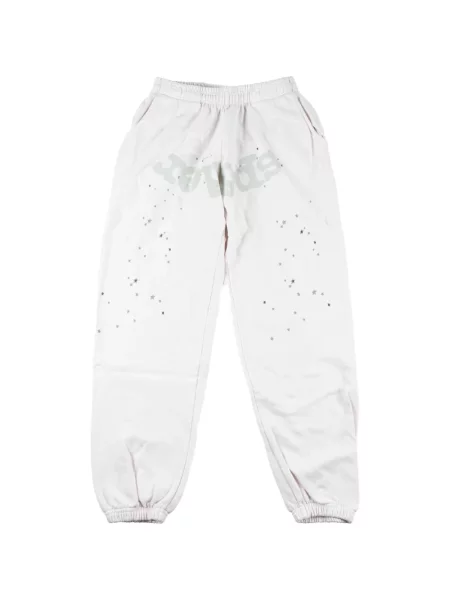 Pantaloni Sp5der alergare alb