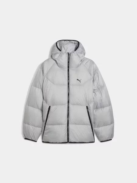 Пуховик PUMA Hooded Down Puffer Jacket комбінований верх сірий