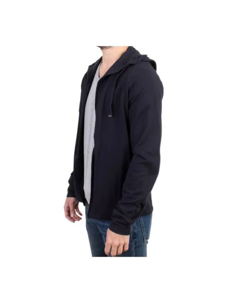 Sweter Costume National z kapturem elegancki niebieski