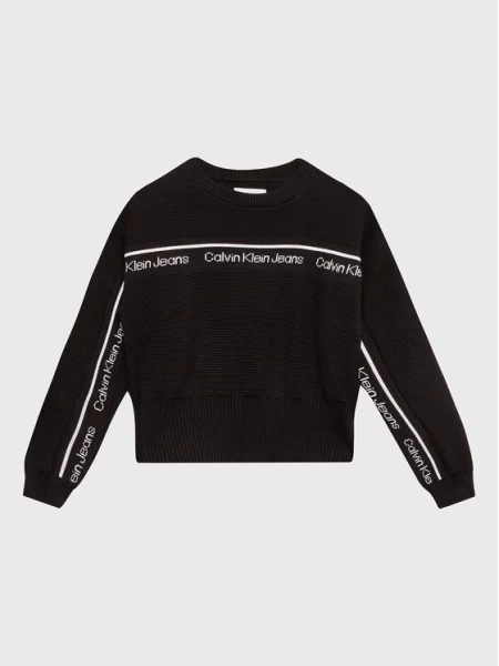 Calvin Klein Jeans Sweter Logo Tape czarny