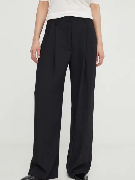 Штани Day Birger et Mikkelsen широке висока посадка чорний