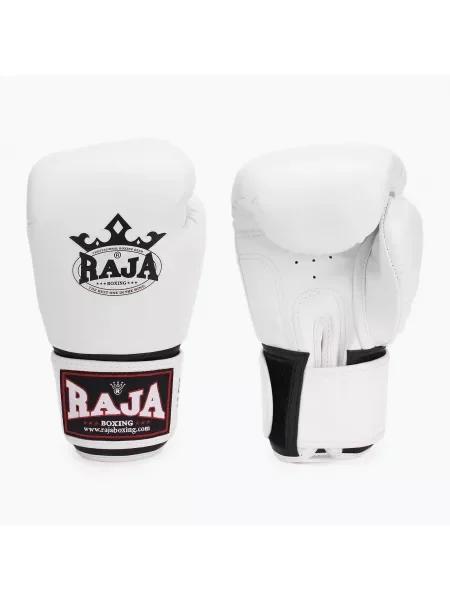 RAJA BOXING Единични полукожени боксови ръкавици бели