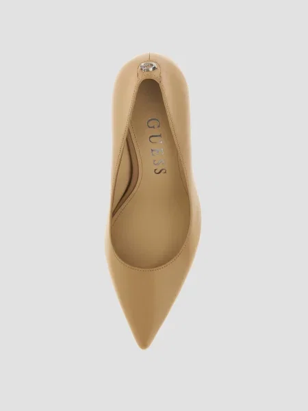 Кожаные туфли Guess бежевые
