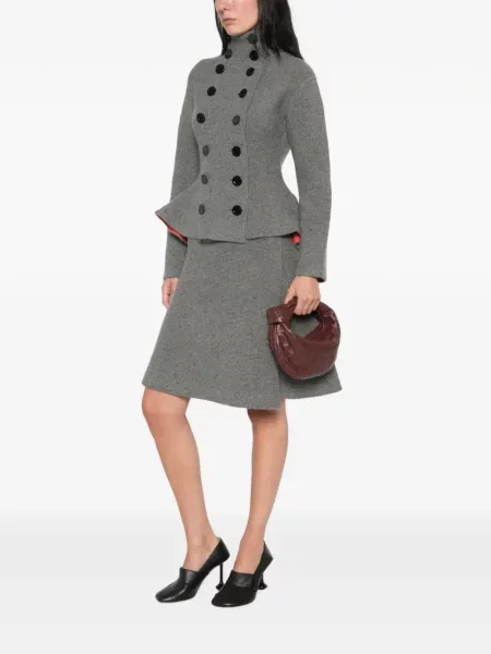 Fustă midi Proenza Schouler tricotate gri