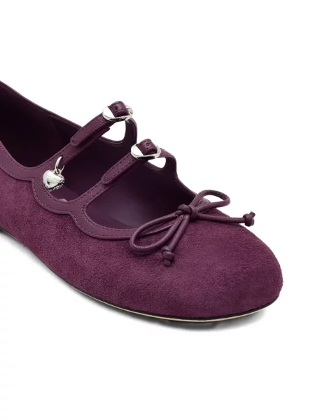 Balerini Marc Jacobs cu funde violet