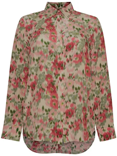 Cămașă Adam Lippes de mătase cu model floral cu imagine