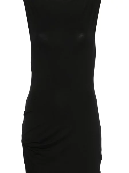 Rochie maxi Entire Studios fără mâneci drapată de costum negru