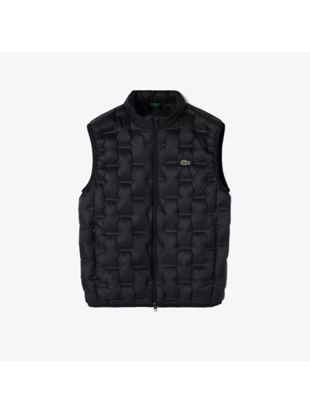 Lacoste Kamizelka Ze Stójką Pikowana czarna