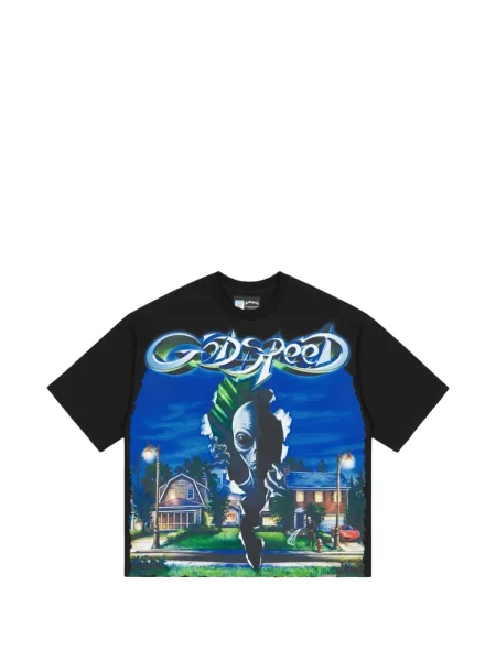 Tricou Godspeed cu imagine negru