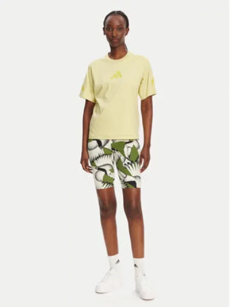 Adidas Cyklistické šortky FARM Zelená bílé