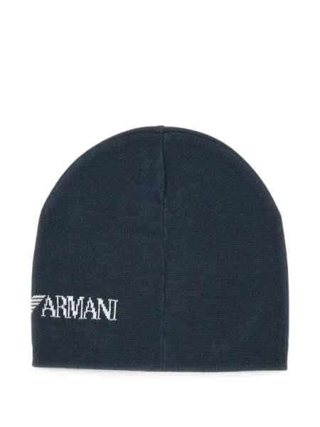 Jacquard kapa Ea7 Emporio Armani s autogramom plava
