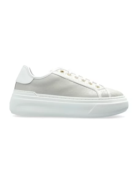 Sneakersy Furla skórzane beżowe