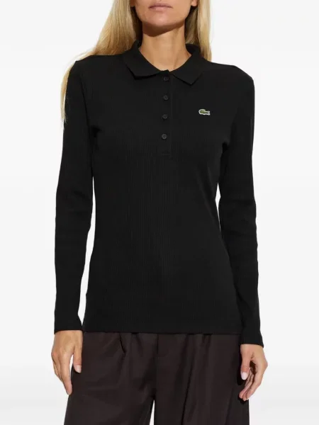 Lung tricou polo Lacoste negru