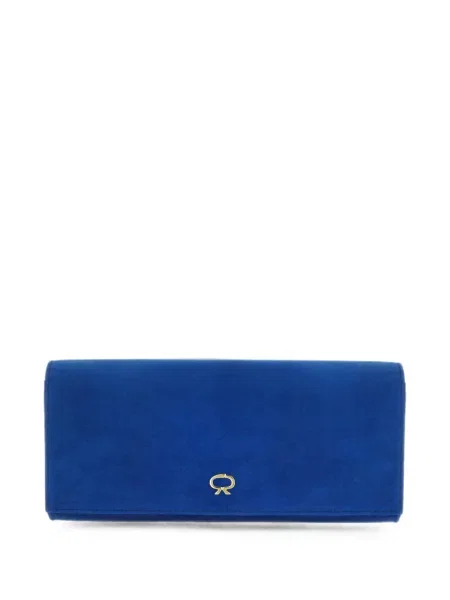 Clutch Gianvito Rossi σουέτ μπλε