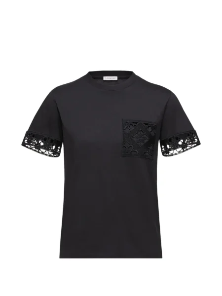 Tricou Moncler din dantelă negru