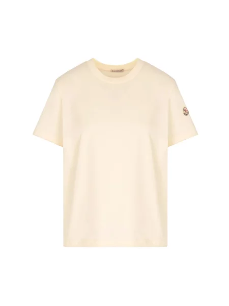 Koszulka Moncler z logo beżowa