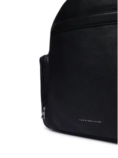 Ruksak Tommy Hilfiger Th Business Leather Backpack crna