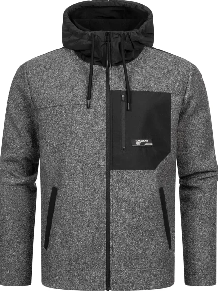 Ragwear Jachetă fleece Brodney gri închis negru