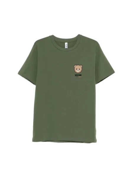 Koszulka Moschino z nadrukiem typu teddy zielona