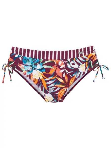 VENICE BEACH Slip costum de baie cyan / portocaliu / roșu bordeaux alb
