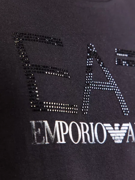 Emporio Armani Tričko striebornosivá čierna