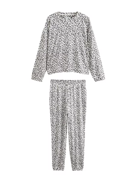 Next Pijama maro închis / deschis gri