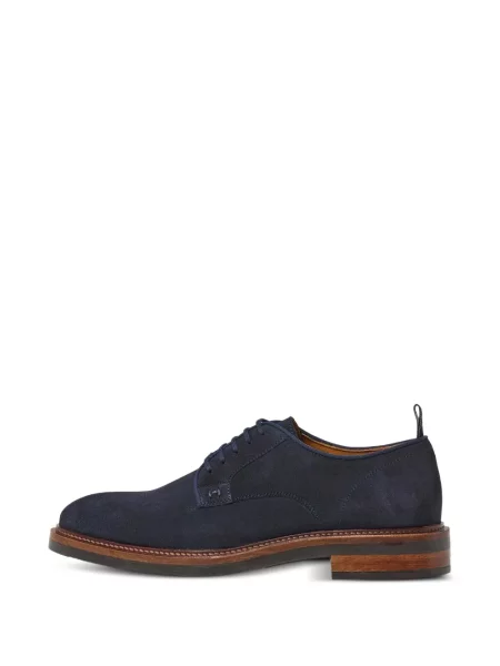 Pantofi derby Hackett London din piele de căprioară albastru