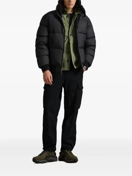 Ριγέ polo Polo Ralph Lauren με κουκούλα με αυτόγραφο λευκό