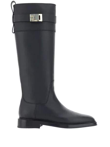 Botine Ferragamo cu cataramă negru