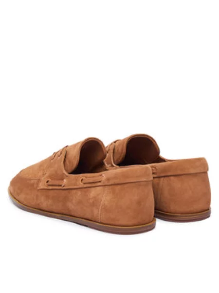 Calvin Klein mokasini iz semiša ESS BOATSHOE SUEDE rjava