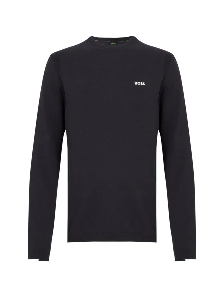 BOSS Pulover Ever-X albastru marin alb