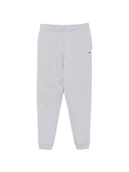 Pantaloni Lacoste alergare cu autograf gri