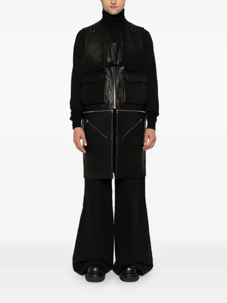 Iš natūralios odos liemenė Rick Owens juoda