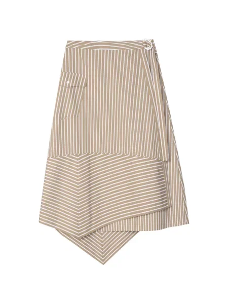 Fustă 3.1 Phillip Lim cu dungi asimetrică