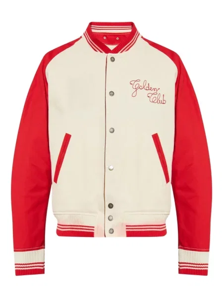 Яке тип бомбър Golden Goose бродирано бяло