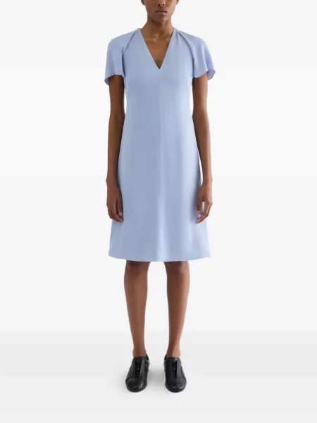 Rochie Jil Sander în linie A albastru