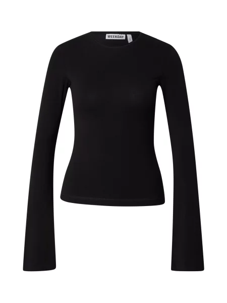 WEEKDAY Tricou Violet' negru