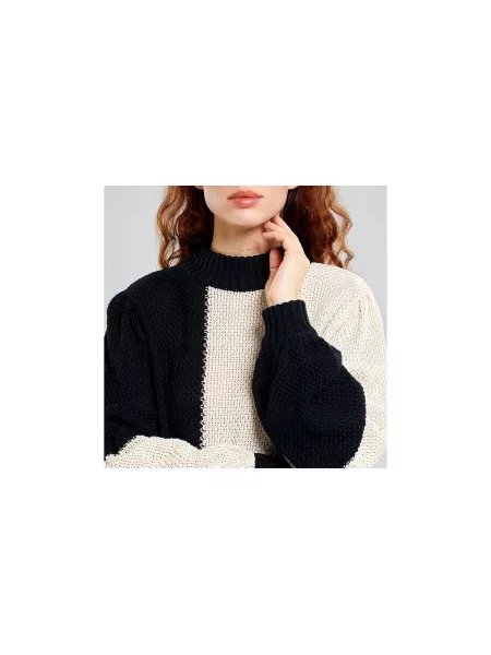 Dzianinowy sweter Dedicated z kapturem biały