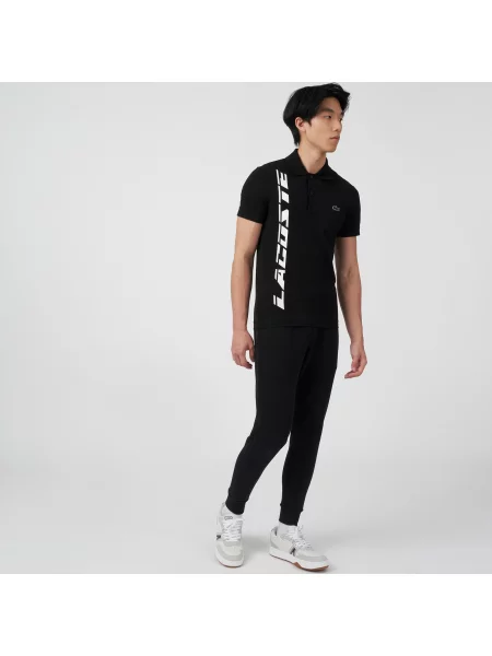 Lacoste Koszulka Polo O Regularnym Kroju Markowa Piqué czarna