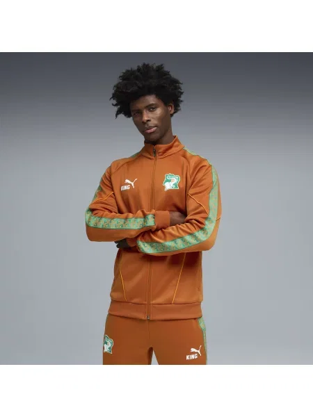 PUMA kurtka KING Anthem reprezentacji Wybrzeża Kości Słoniowej Akcesoria S brązowy