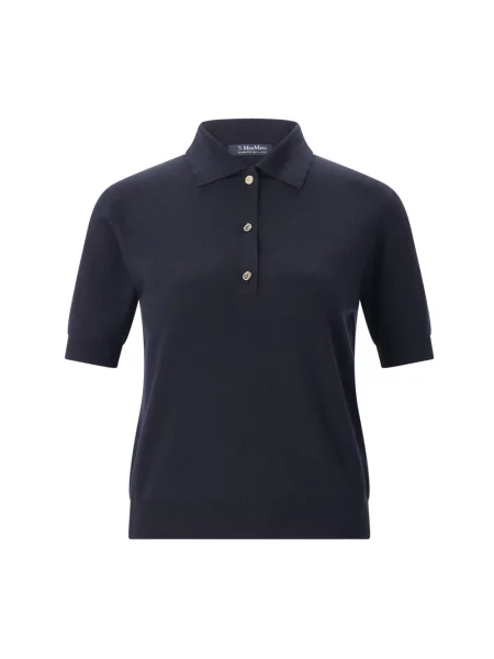 Top Max Mara wełniany niebieski